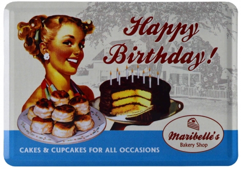 Nostalgic Art Blechpostkarte Happy Birthday